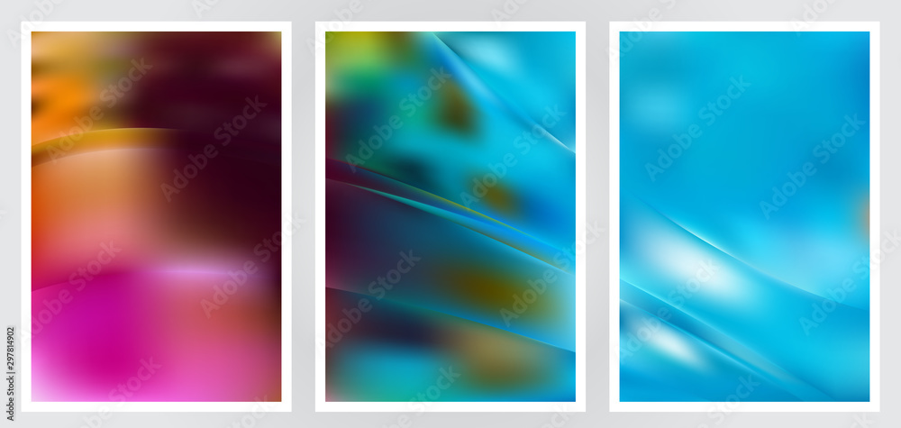 Naklejka premium Set of abstract creative vector background design