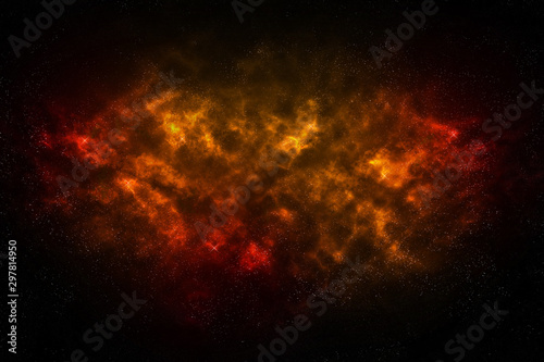 Fototapeta Naklejka Na Ścianę i Meble -  Red Nebula Galaxy. Colorful galaxy background.