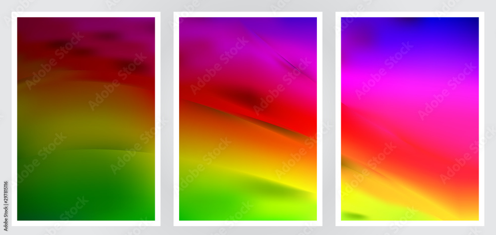 Naklejka premium Set of abstract creative vector background design