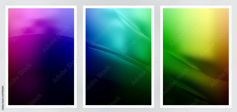 Naklejka premium Set of abstract creative vector background design