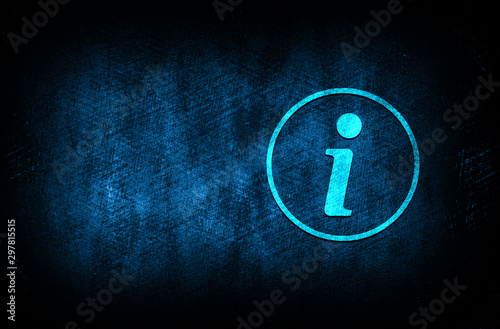 Info icon abstract blue background illustration digital texture design concept