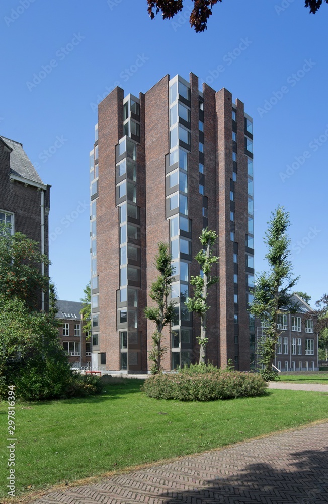 Modern architecture Netherlands. Student appartments Leiden