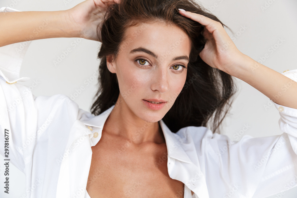 Portrait of an attractive young brunette woman Portrait of an attractive young brunette woman