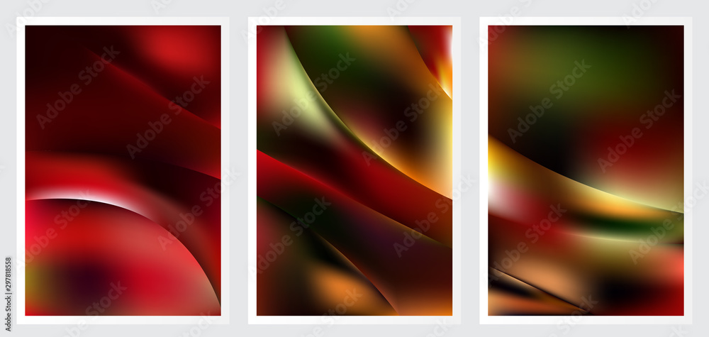 Set of abstract creative vector background design