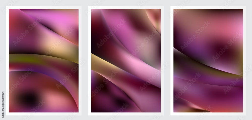 Set of abstract creative vector background design