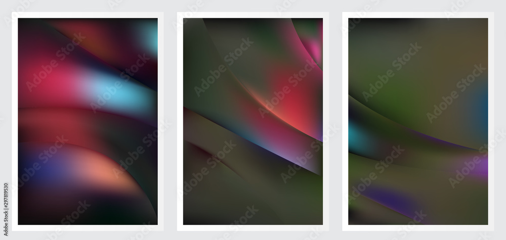 Set of abstract creative vector background design