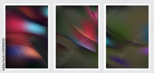 Wallpaper Mural Set of abstract creative vector background design Torontodigital.ca