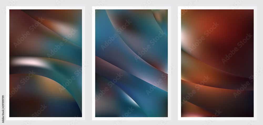 Set of abstract creative vector background design