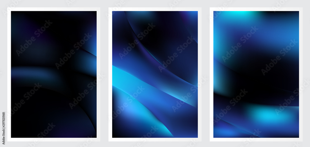 Set of abstract creative vector background design