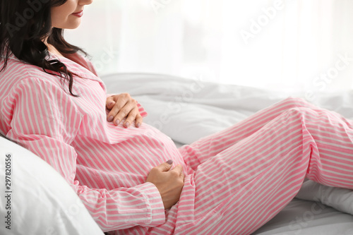 Beautiful young pregnant wo...