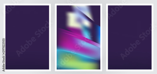 Wallpaper Mural Set of abstract creative vector background design Torontodigital.ca
