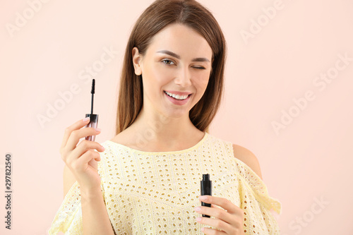 Beautiful young woman with ...