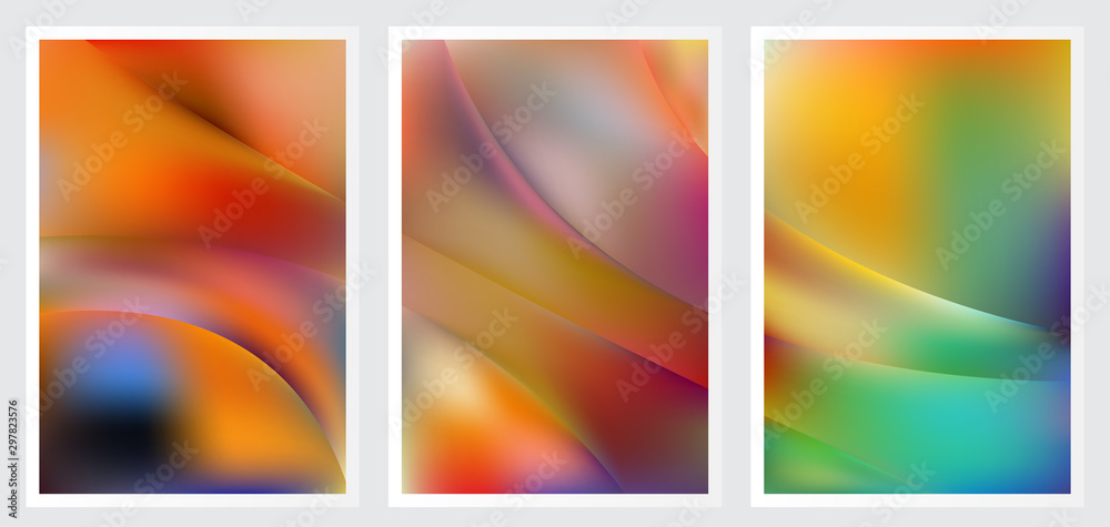 Set of abstract creative vector background design