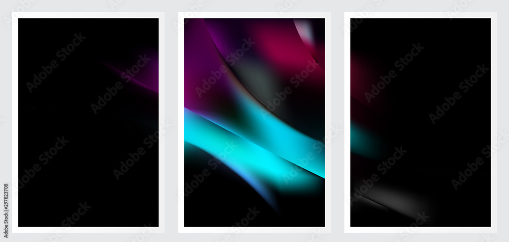 Fototapeta premium Set of abstract creative vector background design