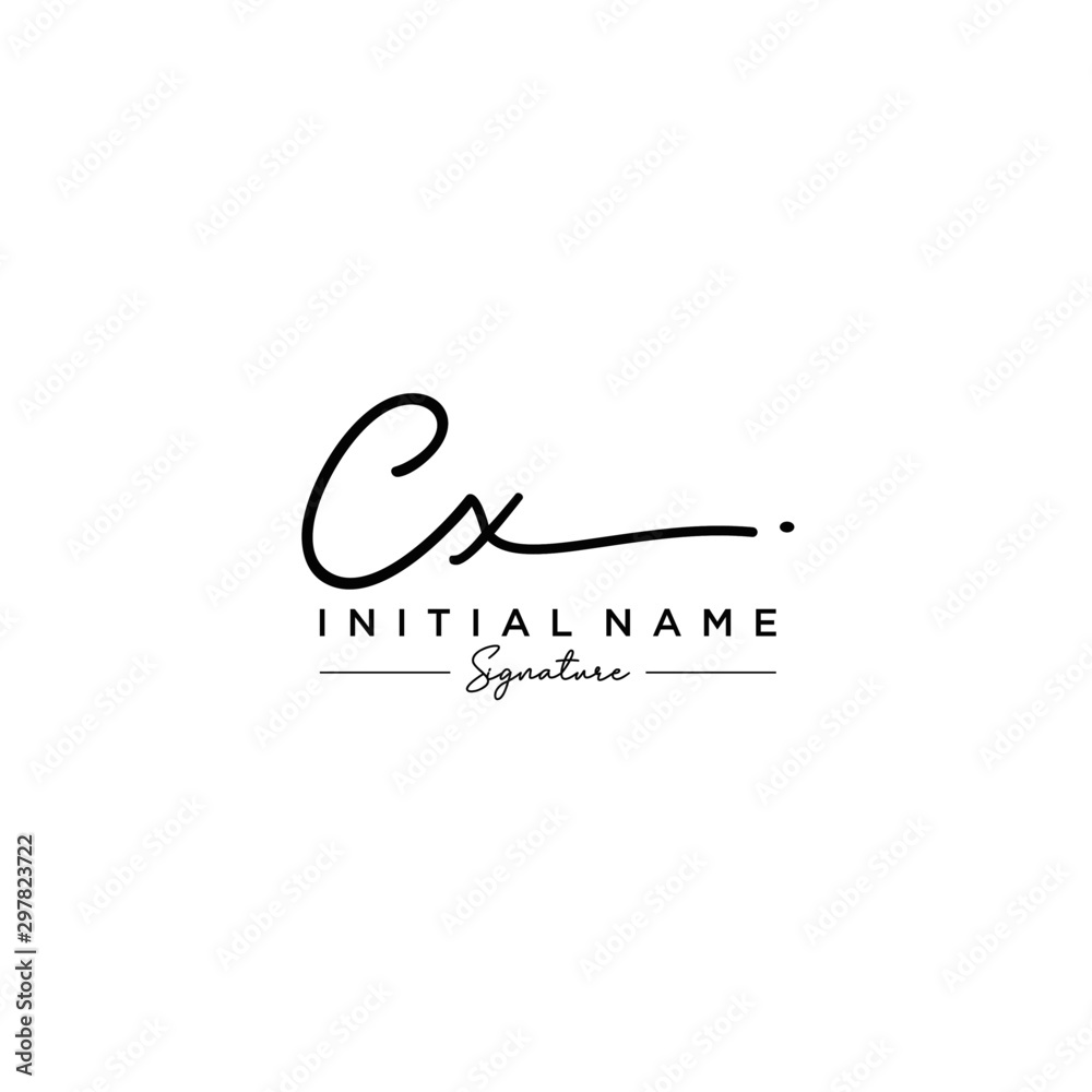 Letter CX Signature Logo Template Vector Letter CX Signature Logo Template Vector