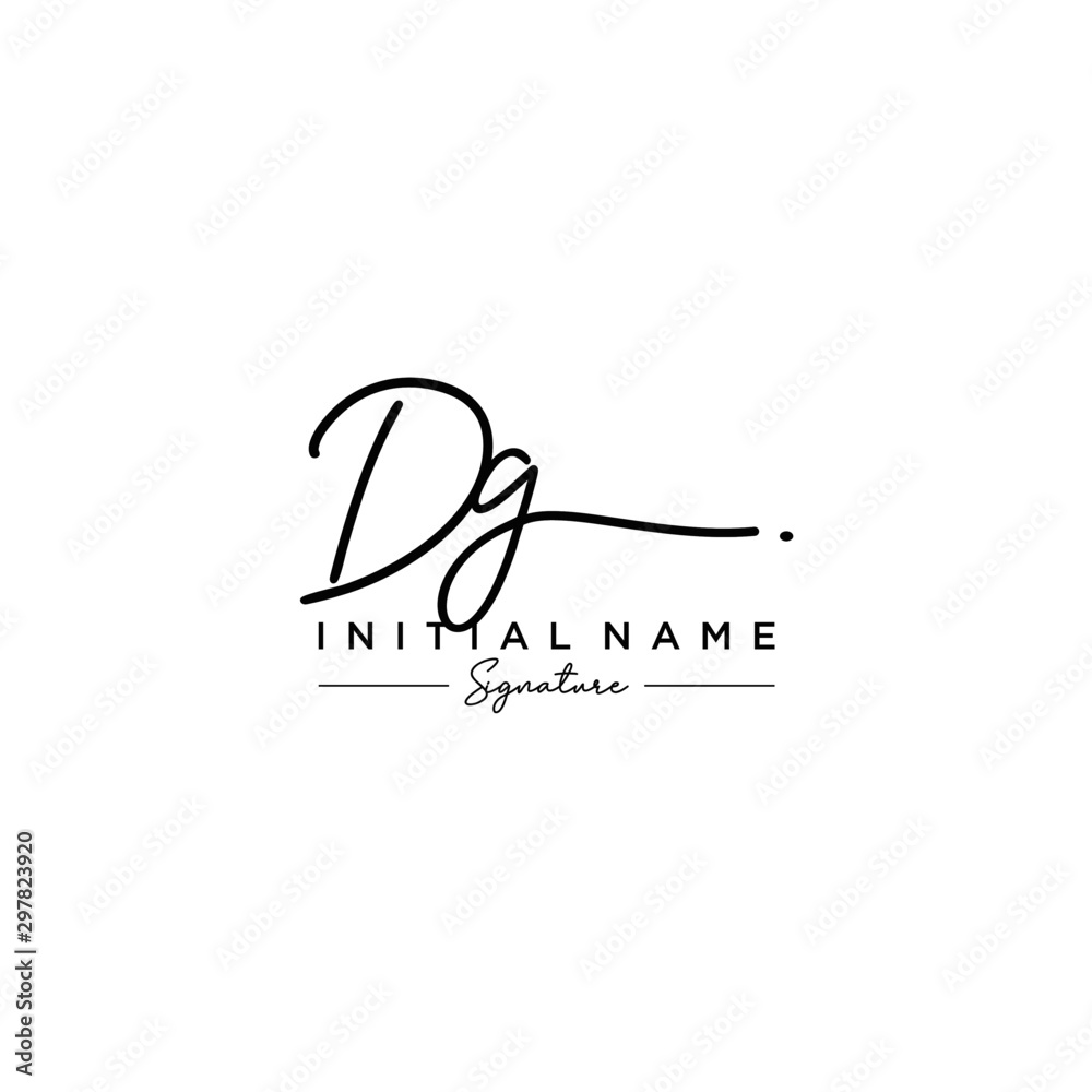 Letter DG Signature Logo Template Vector Letter DG Signature Logo Template Vector