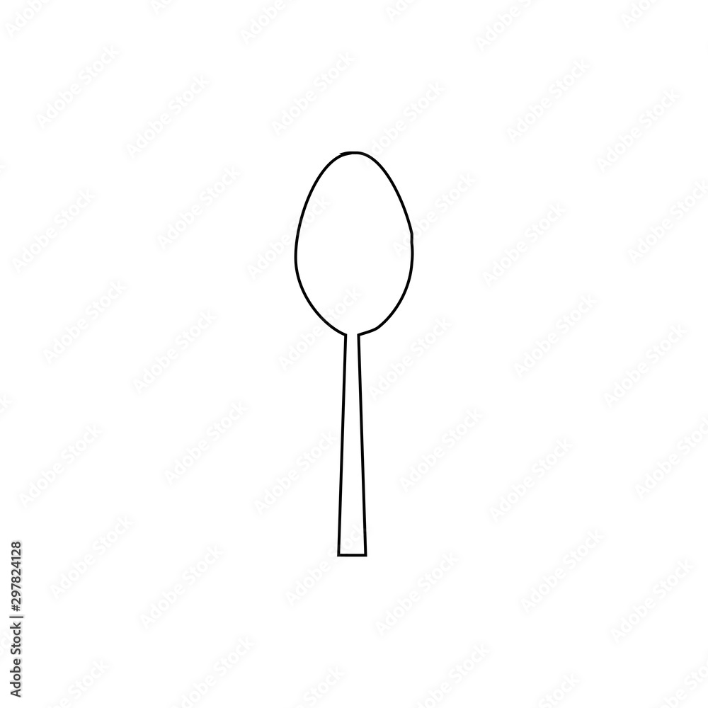 Spoon icon. Food restaurant symbol