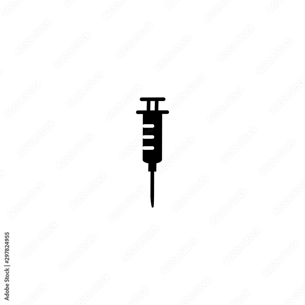 Medical needle icon. Hospital equipment symbol Medical needle icon. Hospital equipment symbol