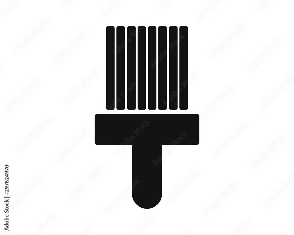 simple vector icon with paint brush shape walls