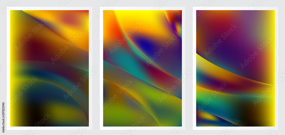 Fototapeta premium Set of abstract creative vector background design