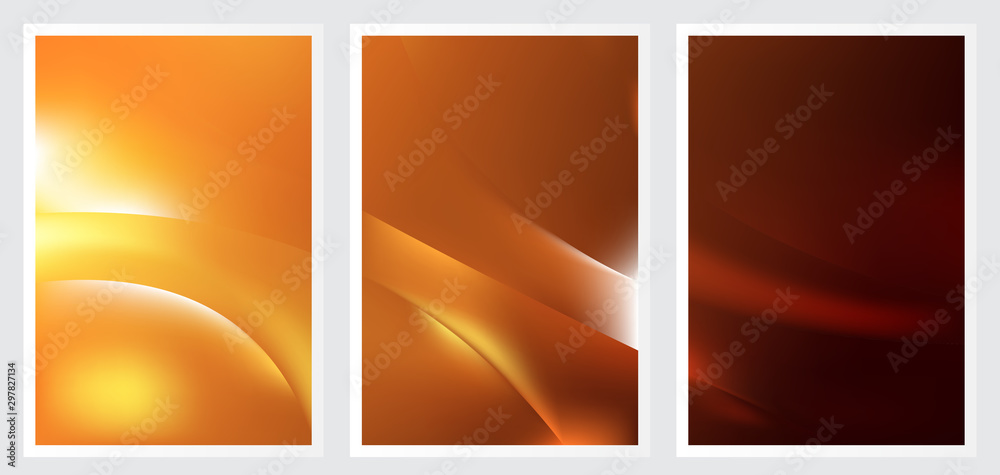 Fototapeta premium Set of abstract creative vector background design