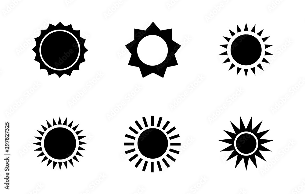 Sun Set icon isoalted on white background