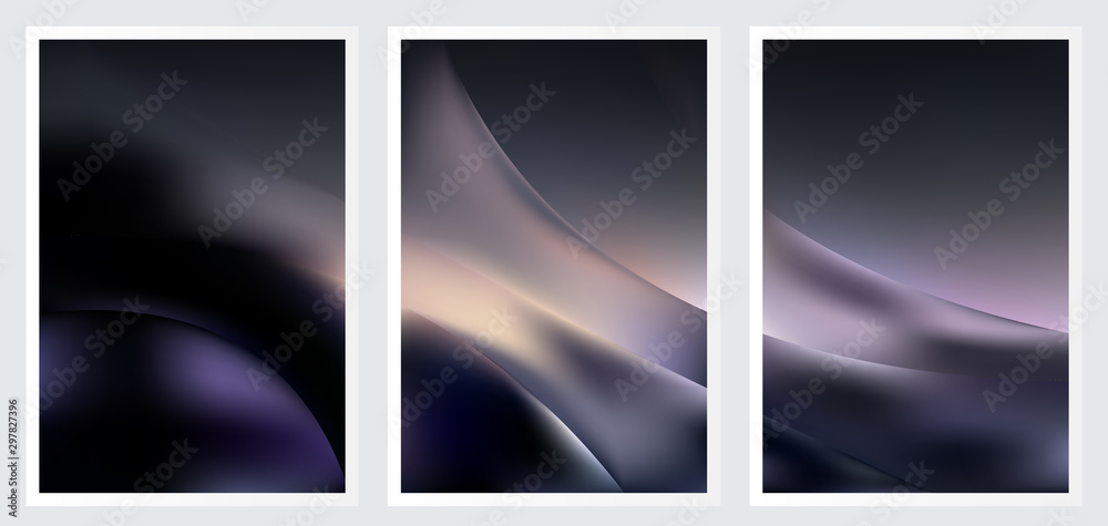 Set of abstract creative vector background design