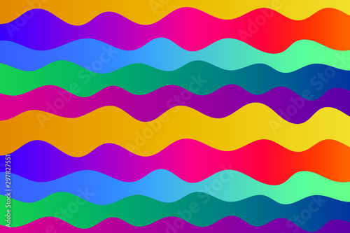 Colorful background with curved Gradient lines. Pattern design for banner, poster, flyer, card, cover, brochure © Renat