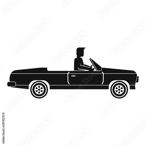 Cabriolet icon. Simple illustration of cabriolet vector icon for web design isolated on white background