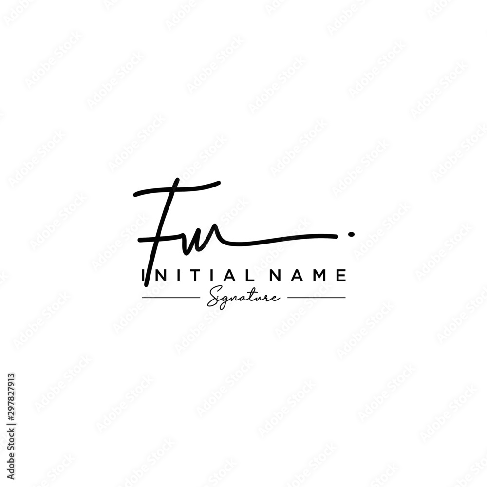 Letter FW Signature Logo Template Vector Letter FW Signature Logo Template Vector