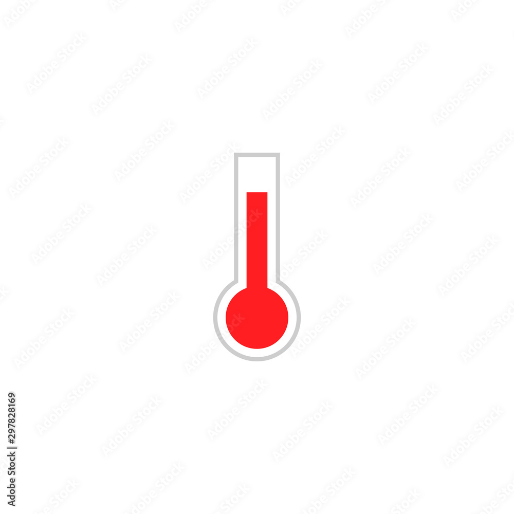 Thermometer icon with positive temperature. Vector illustration. Thermometer icon with positive temperature. Vector illustration.