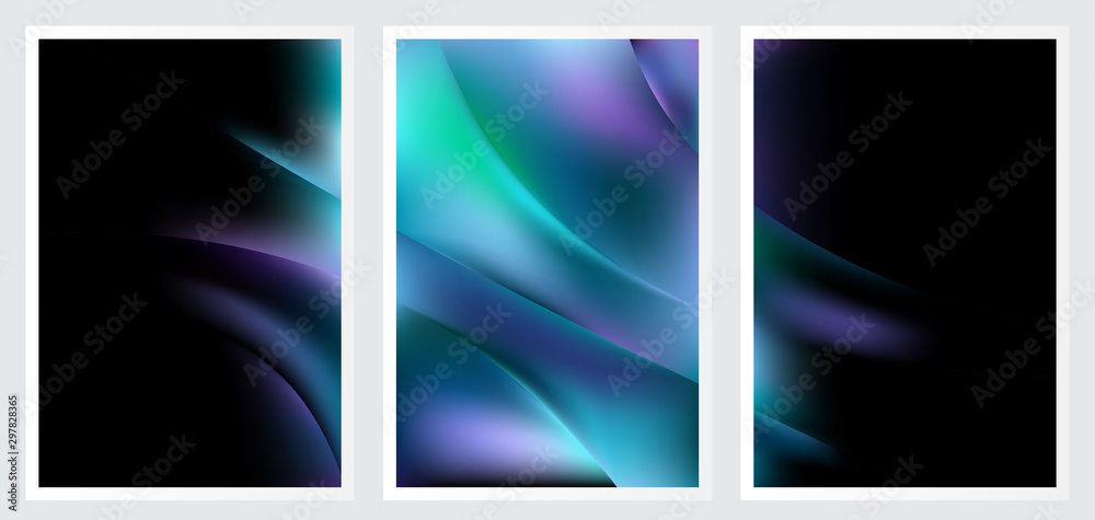 Fototapeta premium Set of abstract creative vector background design