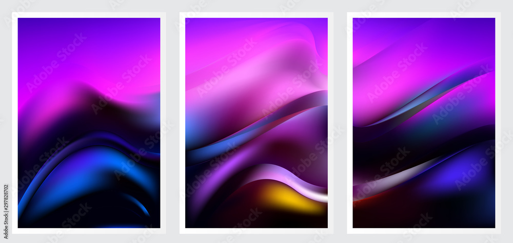 Fototapeta premium Set of abstract creative vector background design