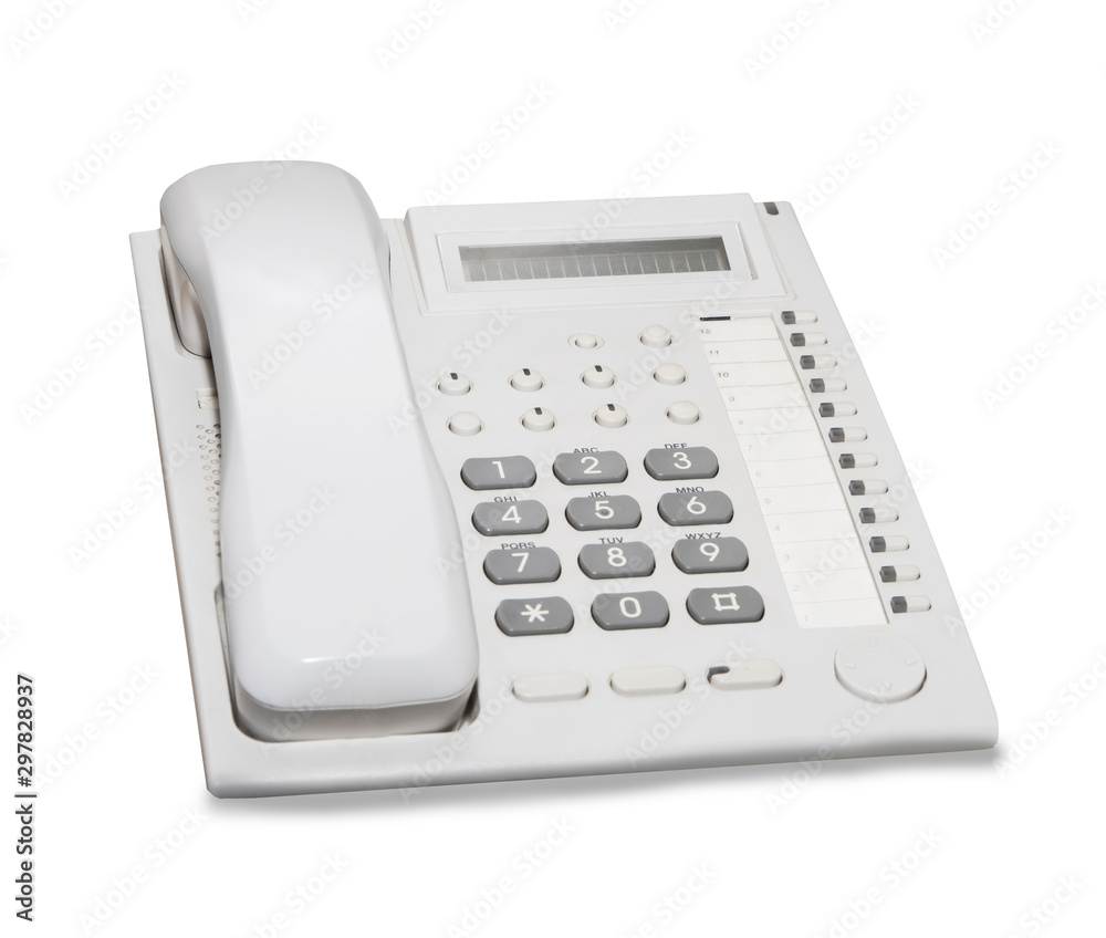 Office table phone isolated over white Office table phone isolated over white