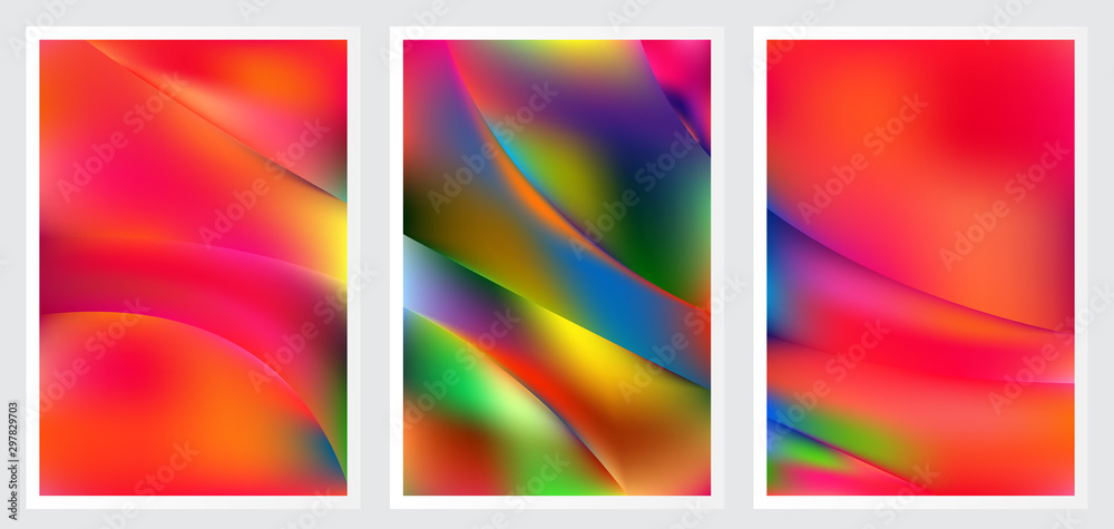 Fototapeta premium Set of abstract creative vector background design