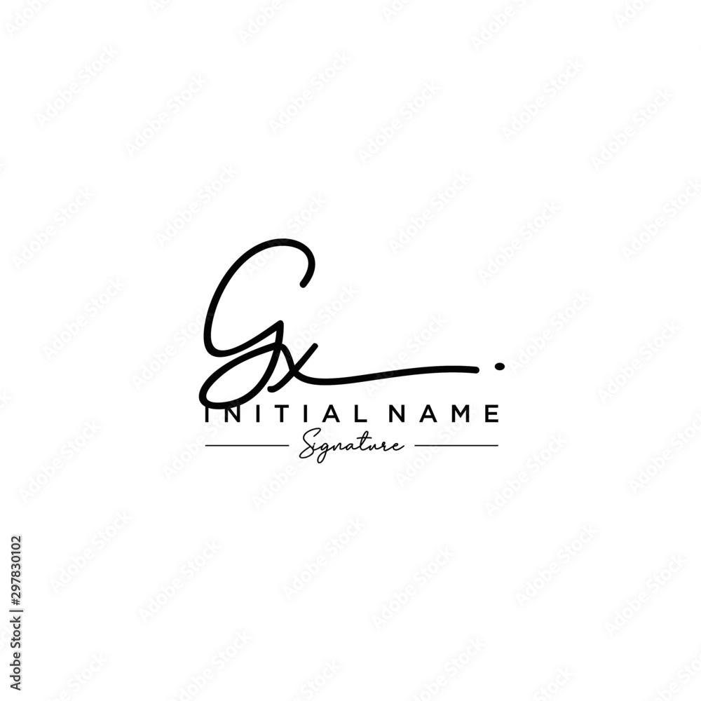 Letter GX Signature Logo Template Vector Letter GX Signature Logo Template Vector