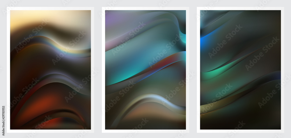 Fototapeta premium Set of abstract creative vector background design