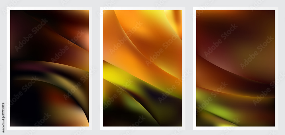Fototapeta premium Set of abstract creative vector background design