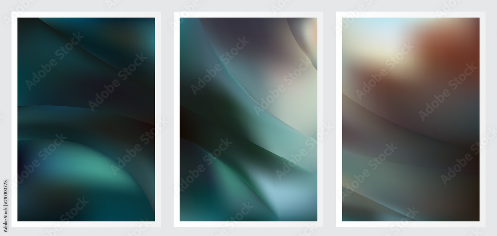 Fototapeta premium Set of abstract creative vector background design