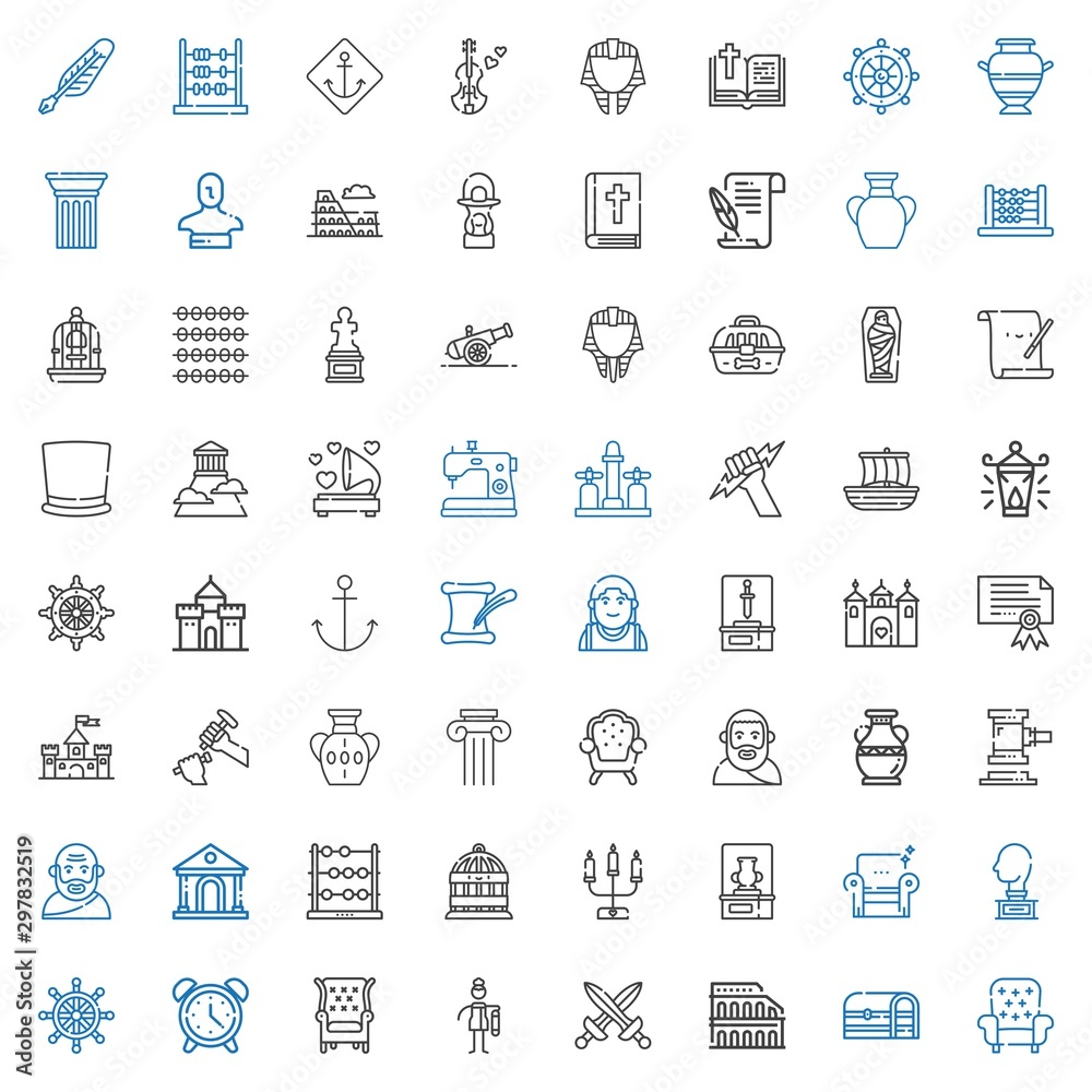 antique icons set