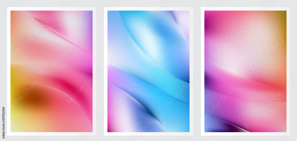 Set of abstract creative vector background design