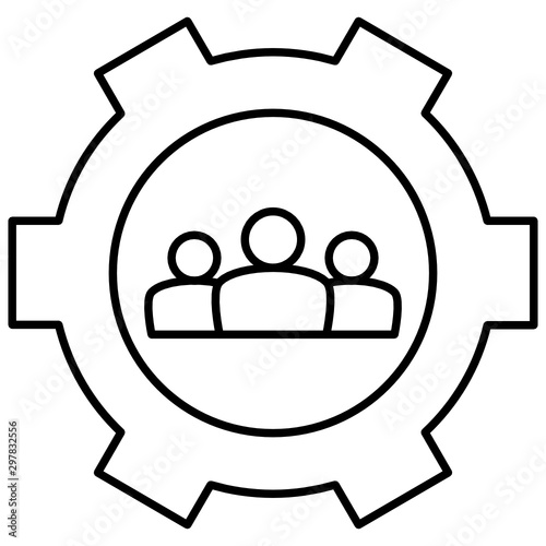 Corporate Management Concept Vector synergy Icon Design