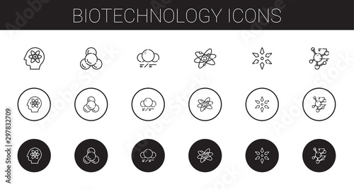 biotechnology icons set