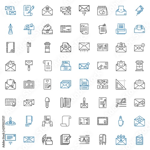 letter icons set