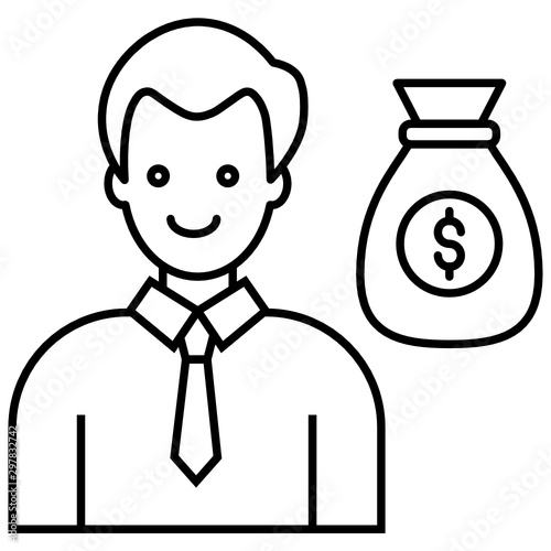 Startup Individual investors Concept Vector capitalist Icon Design