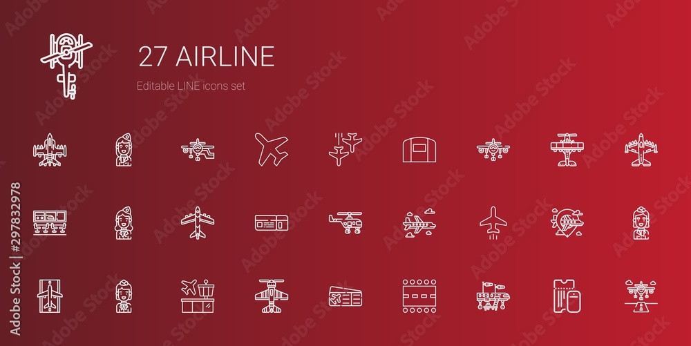 Naklejka premium airline icons set