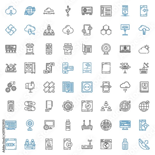 connection icons set