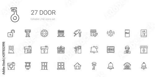 door icons set