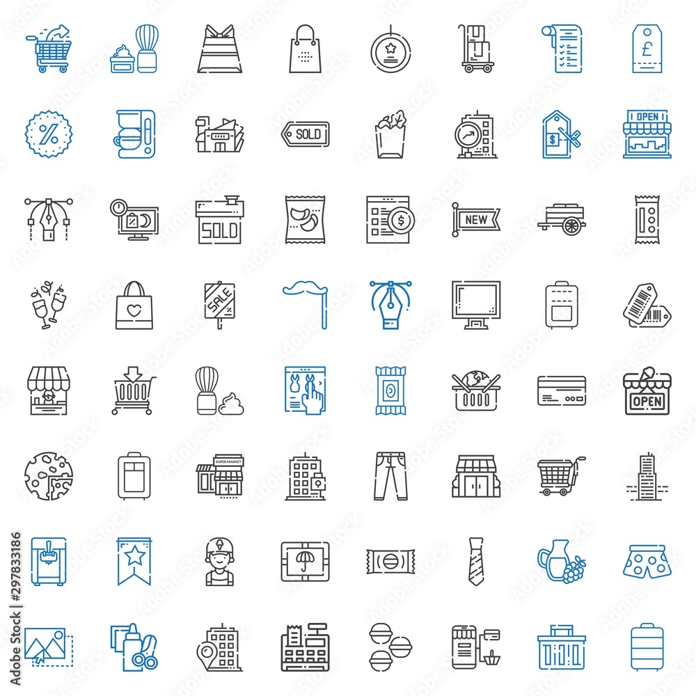 shop icons set shop icons set