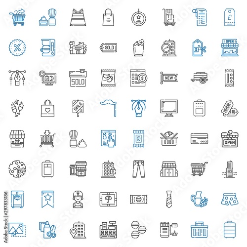 shop icons set